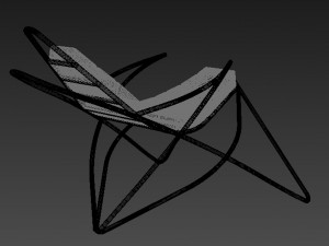 armchair line 3D 모델