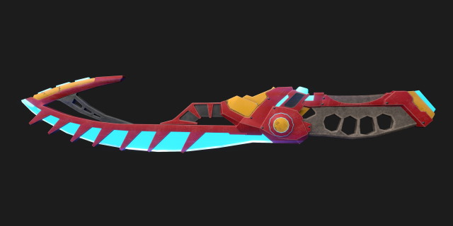 Low-poly Knife 3D Model .c4d .max .obj .3ds .fbx .stl .blend 