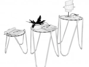 side table apelle chic 3D Model