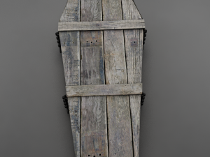 Hd coffin horror old 3D-Modell