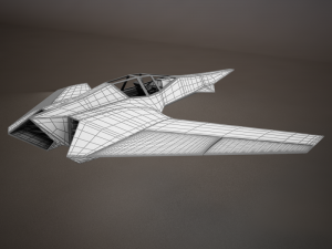 hd spaceship Model 3D