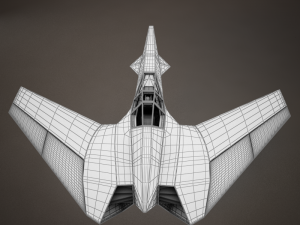 hd spaceship Model 3D