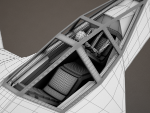 hd spaceship Model 3D