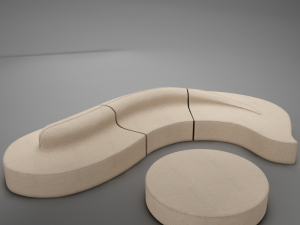 3d ultra modern club sofa model 3D Model