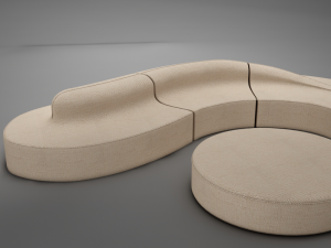 3d ultra modern club sofa model 3D Model