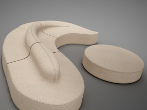 3d ultra modern club sofa model 3D Model