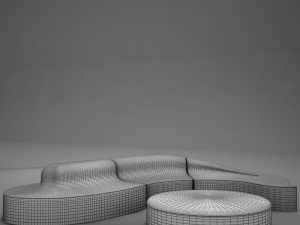 3d ultra modern club sofa model 3D Model