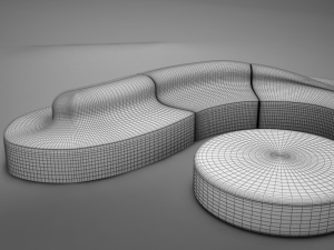 3d ultra modern club sofa model 3D Model