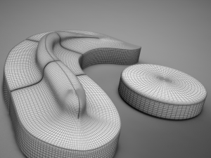 3d ultra modern club sofa model 3D Model