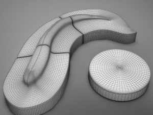3d ultra modern club sofa model 3D Model