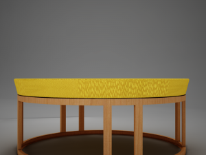 3d classic 60s wood coffee table 3D Model