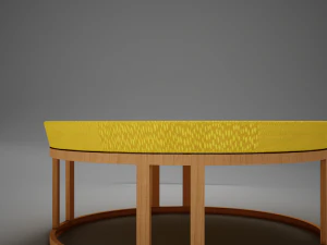 3d classic 60s wood coffee table 3D Model