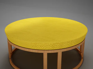 3d classic 60s wood coffee table 3D Model