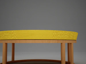 3d classic 60s wood coffee table 3D Model