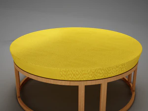 3d classic 60s wood coffee table 3D Model