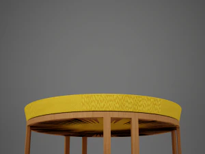 3d classic 60s wood coffee table 3D Model