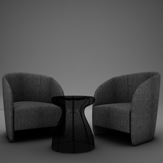 modern chair set 3D मॉडल .c4d .max .obj .3ds .fbx .stl .blend 