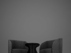 modern chair set 3D मॉडल