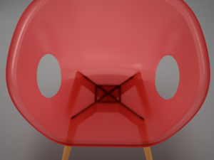 moder plastic wood chair 3D Модель