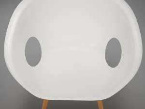 moder plastic wood chair 3D Модель