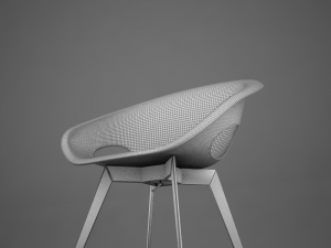 moder plastic wood chair 3D Модель