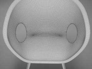 moder plastic wood chair 3D Модель