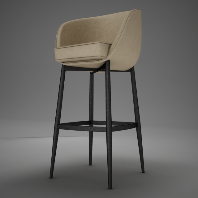 hd modern bar stoolmax 3D Model .c4d .max .obj .3ds .fbx .stl .blend 