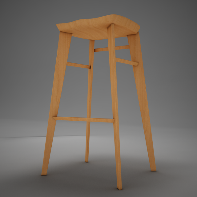modern kitchen chair Modello 3D .c4d .max .obj .3ds .fbx .stl .blend 