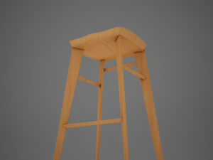 modern kitchen chair Modello 3D