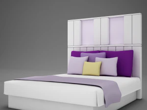 침대 화이트 호텔 3D 모델