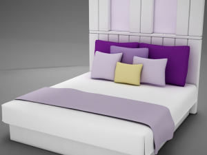 bed white hotel 3D Model