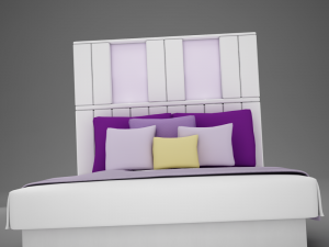 bed white hotel 3D Model