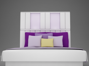 bed white hotel 3D Model