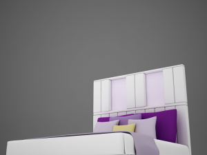 bed white hotel 3D Model