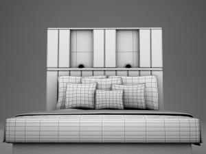 bed white hotel 3D Model