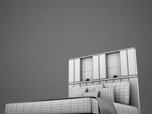 bed white hotel 3D Model