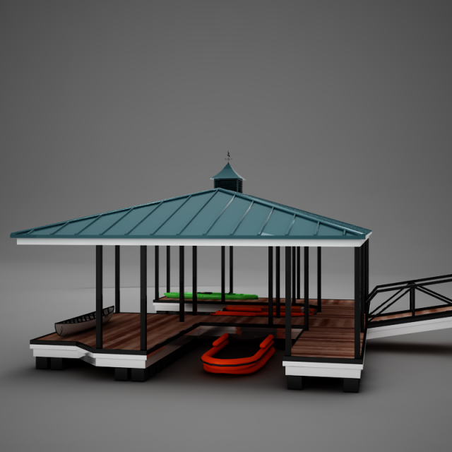 hd small harbor dock 3Dモデル .c4d .max .obj .3ds .fbx .stl .blend 