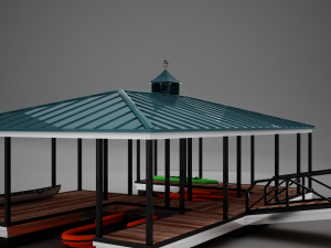 hd small harbor dock 3Dモデル