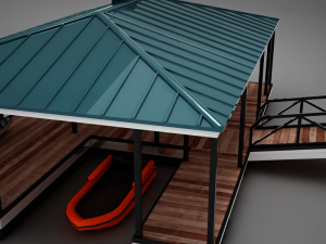 hd small harbor dock 3Dモデル