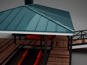 hd small harbor dock 3Dモデル
