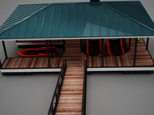hd small harbor dock 3Dモデル