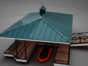 hd small harbor dock 3Dモデル