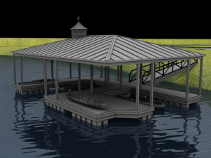hd small harbor dock 3Dモデル