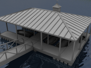 hd small harbor dock 3Dモデル
