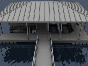 hd small harbor dock 3Dモデル