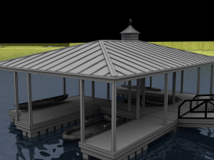 hd small harbor dock 3Dモデル