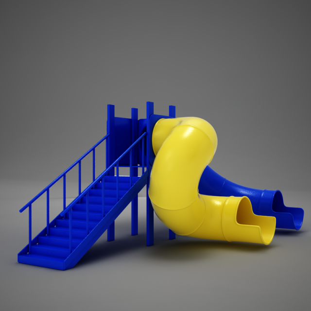 hd playground slide 3D Модель .c4d .max .obj .3ds .fbx .stl .blend 