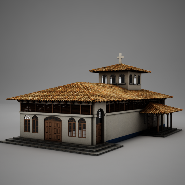 high def latin church 3Dモデル .c4d .max .obj .3ds .fbx .stl .blend 