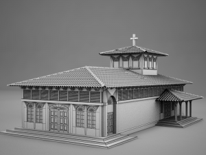 high def latin church 3Dモデル