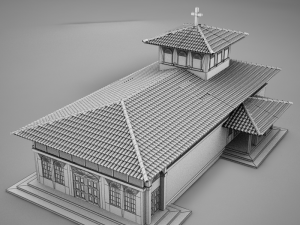 high def latin church 3Dモデル